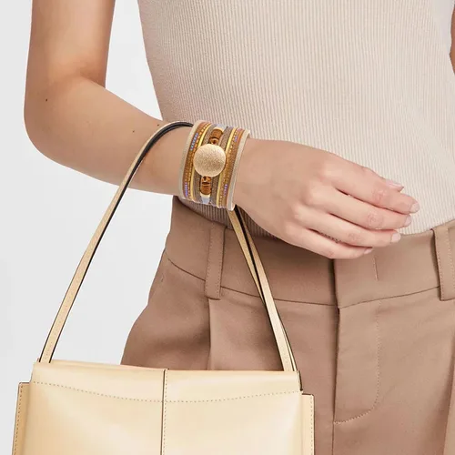 Miniatura 3 de Long tiantian Pulseras de cuero para mujer, pulseras de moda para mujer, pulseras apilables de múltiples capas, joyería bohemia para mujer, regalos