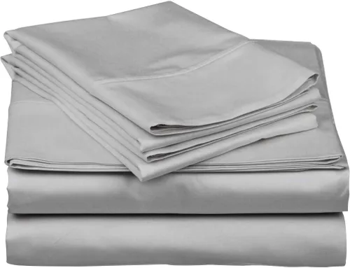 Miniatura 12 de Juego de sábanas de 800 hilos de 4 piezas, 100% algodón, color burdeos, para cama de tamaño individual, juego de ropa de cama de algodón de fibra