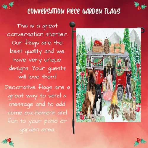 Miniatura 4 de Doggie of the Day American Akita Dogs Garden Flags - Christmas Time Camping - Double Sided - Yard Porch Lawn Spring Decorative Gift - Home Decor 12