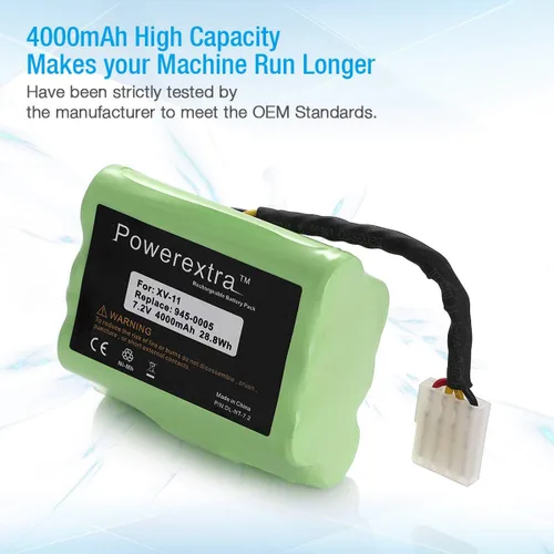 Miniatura 3 de Powerextra batería de 7.2 vatios, 4000 mAh para aspiradoras robóticas Neato XV-11 XV-12 XV-14 XV-15 XV-21 XV-25, XV Essential, XV Signature Pro