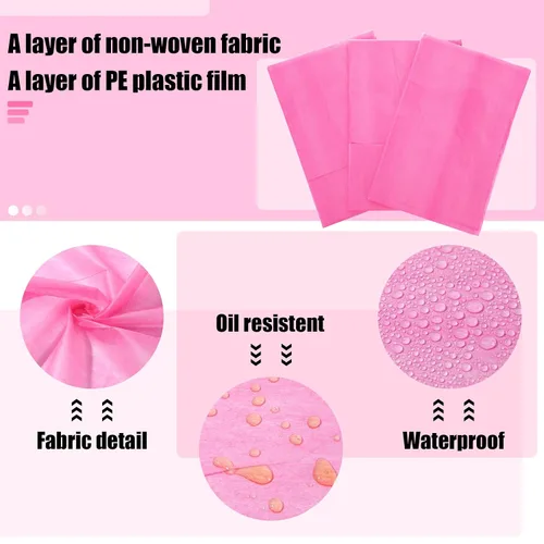 Miniatura 2 de 30 sábanas desechables para mesa de masaje, sábanas de 31 x 79 pulgadas, fundas desechables para cama de spa, mantel de masaje no tejido, Rosa