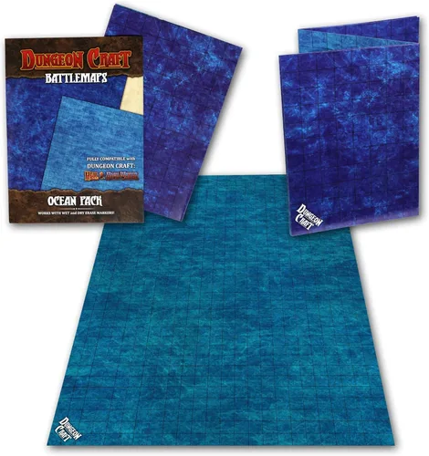 Miniatura 2 de DUNGEON CRAFT Battlemaps - Juego de mesa, alfombrilla de batalla para Calabozos y Dragones, alfombrilla DND laminada brillante de doble cara