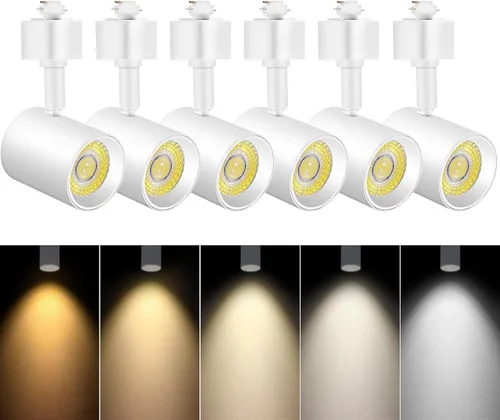 VANoopee 5-Color LED Track Lighting Heads H Type Track Light Heads Dimmable Bright Rail Ceiling Spotlight Fixtures Accent Art Task, 2000K-6000K,