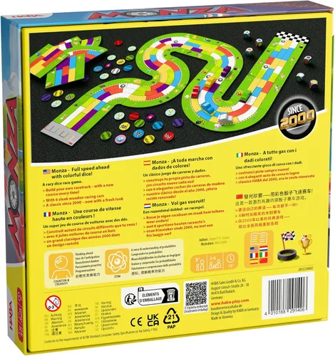 Miniatura 7 de HABA Monza Car Racing Board Game for Kids, Color Matching Strategy Game, Ages 5+
