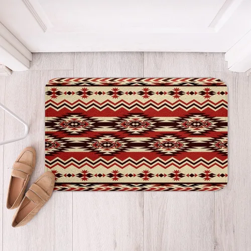 Miniatura 28 de Feelyou Aztec Bathroom Rugs Aztec Southwestern Printed Bath Mats for Bathroom Bohemian Bath Rugs for Shower Tub Cowboy Cowgirl Bathroom Accossories