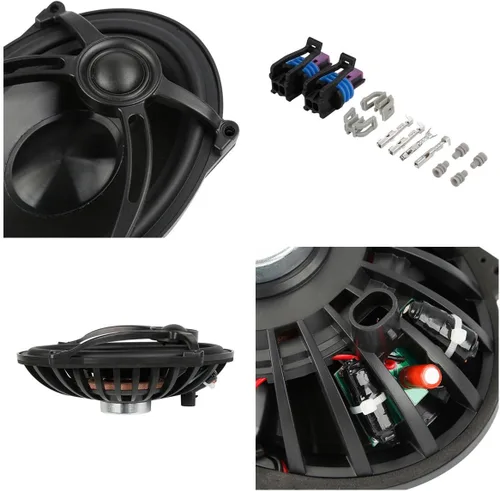 Miniatura 9 de TCMT Alforjas rígidas de 5 x 7 pulgadas, tapas de altavoz con altavoz y forros, inserto de alfombra para modelos Harley Touring CVO Road Glide Road