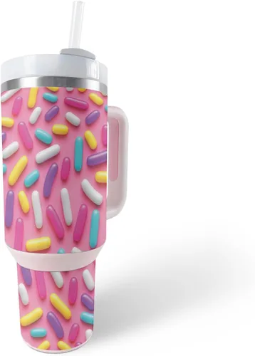 Miniatura 4 de MightySkins Skin - Vaso de vinilo compatible con Stanley The Quencher H2.0 FlowState de 40 onzas, color turquesa sólido, funda protectora, duradera