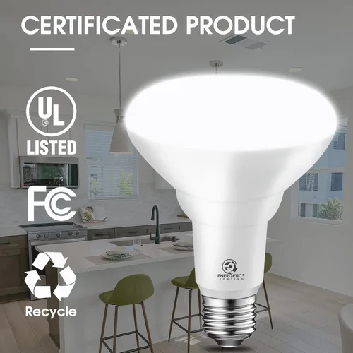 Miniatura 4 de Energetic - Paquete de 12 bombillas LED empotrables BR30 de 75 W, regulable, 900 lúmenes, luz diurna 5000 K, base E26, luz de inundación