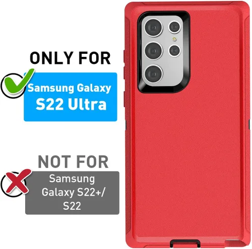 Miniatura 2 de AICase para Galaxy S22 Ultra, funda con protector de pantalla, protección contra caídas de alta resistencia, cuerpo completo, resistente, a prueba