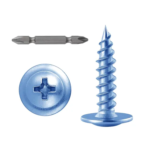 Miniatura 16 de WensiLon - Tornillos para madera de cabeza segmentada Phillips #8, de acero inoxidable 410, metal autorroscante rápido, juego surtido Plateado