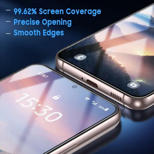 Miniatura 4 de Uyiton UnBreak-Glass - Protector de pantalla para Samsung Galaxy S22, soporte ultrasónico de huellas dactilares, marco de alineación automática