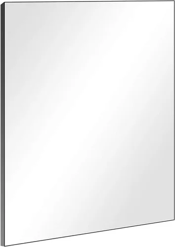 BarberPub Espejo de tocador de maquillaje montado en la pared, espejo de baño, salón de belleza, equipo de dormitorio (panel trasero negro)
