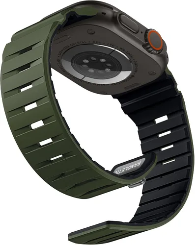 Bandletic Magnetic Watch band Compatible with Apple Watch Bands - Magnet Bands 49mm 46mm 45mm 44mm 42mm Men Women, Rugged Silicone Strap for iWatch