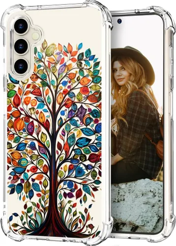 Miniatura 86 de Hungo Funda compatible con Samsung Galaxy S23 con diseño floral y bonito diseño transparente, femenino para mujeres y niñas, con hermoso clavel