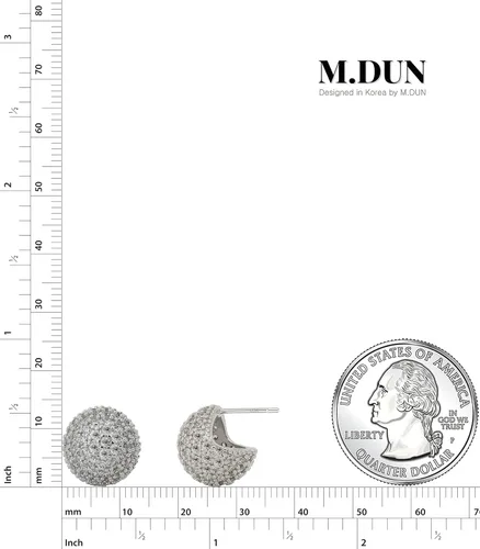 Miniatura 6 de Aretes de bola de discoteca 925 con poste de plata Stering chapados en oro de 18 quilates con circonita cúbica micro pavimenta delicados aretes