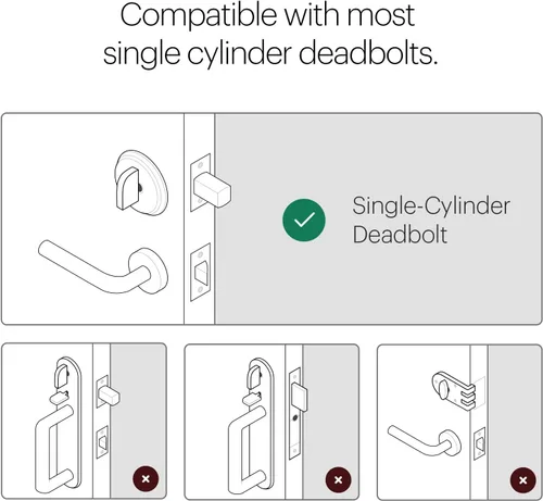 Miniatura 7 de August Home Cerradura inteligente Wi-Fi negra mate y teclado inteligente, cerradura de puerta sin llave para puerta de entrada delantera, ideal