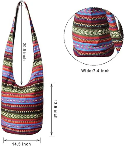 Miniatura 2 de WITERY Bolso bandolera para mujer, bolso de hombro grande, bolso de compras, bolso de mano con cremallera, bolso de mensajero