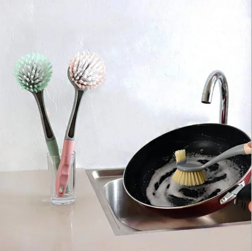 Miniatura 3 de Cepillos para fregar platos, utensilios de cocina y cepillo para verduras con cerdas duraderas, cepillo de platos de 2 caras para fregadero, cocina