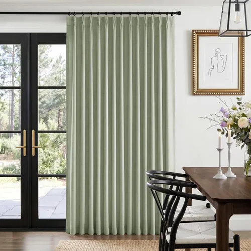 Miniatura 11 de 100% Blackout Shield Cortinas opacas con textura y aspecto de lino de 72 pulgadas de largo, juego de 2 paneles de cortinas opacas de lino sintético