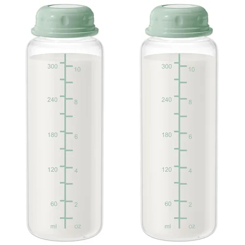 Miniatura 9 de Botella de almacenamiento de leche materna de 10 onzas, compatible con Momcozy Milk Cooler de 22 onzas y bombas Spectra, botellas de colección