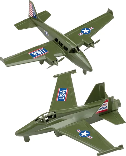 Miniatura 8 de TimMee Prop Plane & Fighter Jet - Desert Tan Plastic Army Men Aviones fabricados en Estados Unidos Bronceado del desi
