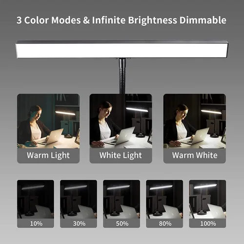 Miniatura 2 de lámpara de piano LED, lámpara de piano para pianos verticales/digitales/de cola, lámpara de soporte de música de cuello de cisne flexible con 3