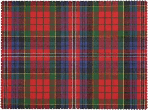 Miniatura 9 de Mantel rectangular para comedor, interior y exterior con diseño de cuadros escoceses de clan macpherson rojo, resistente a cuadros, lavable, mantel