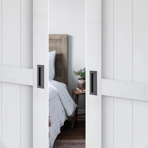 Miniatura 6 de JOY DECOR Paquete de 8 manijas para puertas de bolsillo, tiradores empotrados rectangulares de 5.9" para puertas correderas de armario y granero