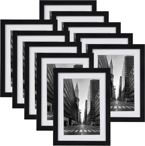 Miniatura 9 de Giftgarden Juego de 10 portarretratos de 8 x 10 pulgadas con paspartú, marcos de 9 x 11 pulgadas con paspartú para fotos de 8 x 10 pulgadas