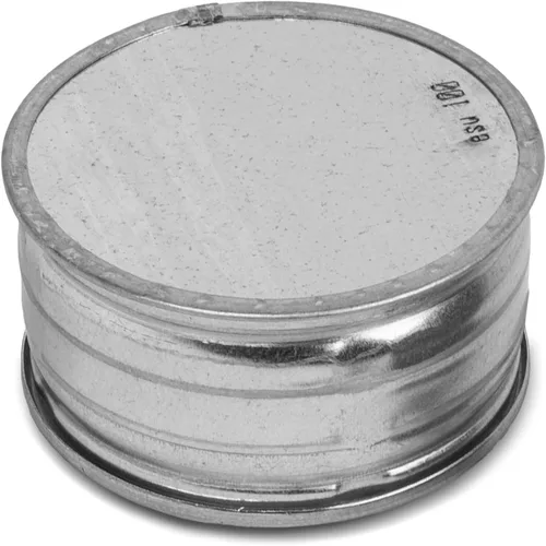 Repa Market Tapa redonda de 4 pulgadas para conducto de secador, tapa en T de acero galvanizado, tapón de metal, cubierta de tubería para interiores