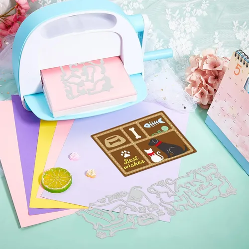Miniatura 7 de GLOBLELAND Troqueles de corte de silueta para perros y gatos para hacer tarjetas, troqueles de corte para perros y gatos para manualidades, álbumes