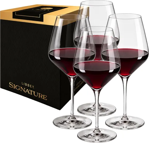 Miniatura 10 de Libbey Signature - Copas de vino multiusos, con tallo, modernas copas de vino rojo y blanco, juego de 4, elegante juego de regalo de copas de vino