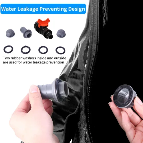 Miniatura 4 de Depósito de agua plegable de 50 galones, tanque de almacenamiento de agua portátil, sistema de recolección de agua de lluvia, contenedor de captador