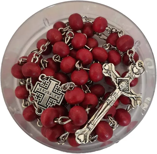 Miniatura 3 de Doce (12) collares de rosarios católicos perfumados con rosas en cajas de regalo