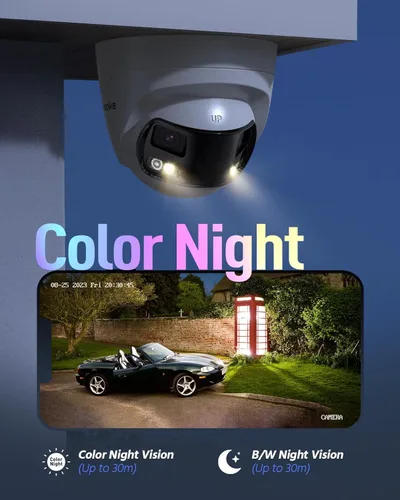 Miniatura 3 de ANNKE Cámara de seguridad FCD800 PoE para exteriores con doble lente 180° archivada de visión, cámara de vigilancia IP de 8MP compatible con visión