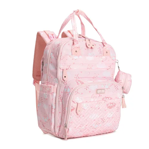 Miniatura 23 de BabbleRoo - Mochila para pañales - Bolso de viaje con artículos esenciales para bebés - Mochila multifuncional resistente al agua, bolso de viaje