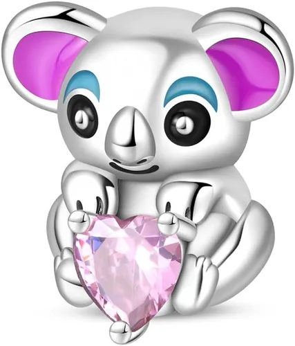 Miniatura 29 de Pulsera y collar de plata de ley 925 con dije de corazón, mariposa, loto, avión, viaje, lindo gato, cuentas, regalo para mujer