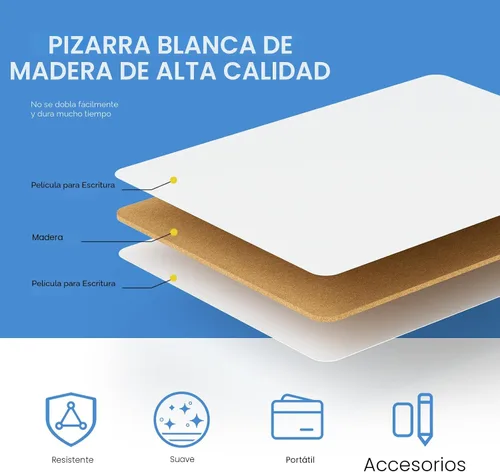 Miniatura 4 de MaxGear Pizarra blanca pequeña, paquete de 2 pizarras de borrado en seco, mini pizarra blanca de 9 x 12 pulgadas, pizarras blancas portátiles