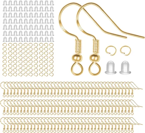 Miniatura 9 de Ganchos para aretes de plata de ley 925, kit de 750 piezas de ganchos para aretes; 250 piezas/125 pares de ganchos hipoalergénicos para aretes