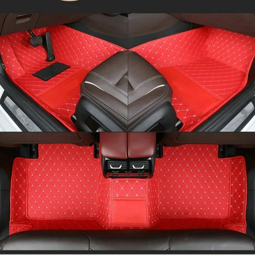 Miniatura 36 de Alfombrillas de cuero de lujo personalizadas para todo tipo de clima para el 99.99% de automóviles, SUV y camiones según el modelo automotriz Negro