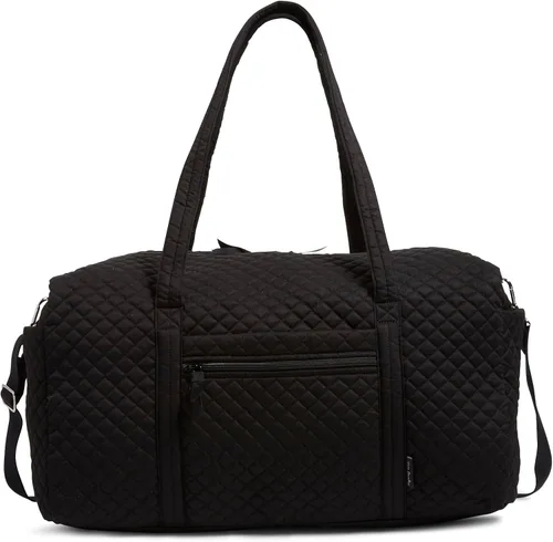 Miniatura 3 de Vera Bradley - Bolsa de viaje grande de algodón para mujer, Negro (True Black)