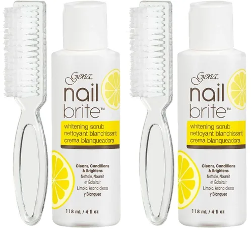 Miniatura 7 de Gena Nail Brite - Exfoliante blanqueador con cepillo, limpia condiciones e ilumina las uñas, 4 onzas