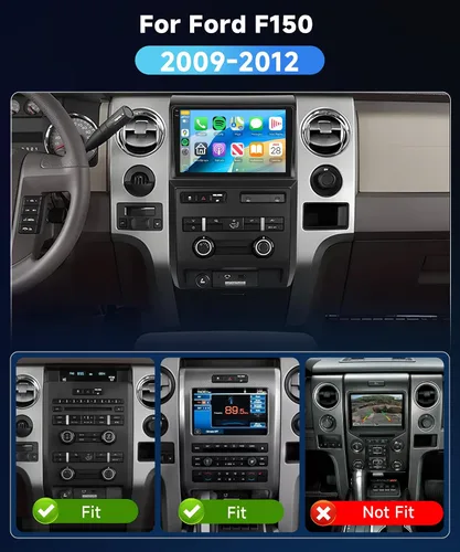 Miniatura 2 de [4+64G] Estéreo de coche para Ford F150 2009-2012 Carplay inalámbrico Android Auto, radio de pantalla táctil de 9 pulgadas, Android/GPS/WiFi/EQ