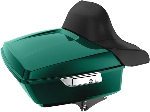 Miniatura 4 de King Tour Pack para Harley Alpine Green, cierre de paquete turístico, portaequipajes superior, soporte de montaje negro, placa de metal para Harley