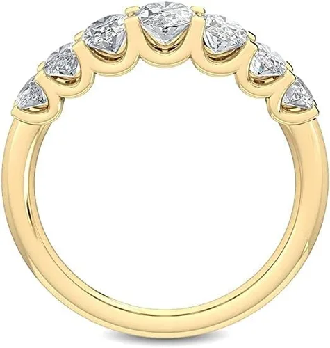 Miniatura 6 de CUSTOMIZE JEWELS 1.57 Ctw Oval Shape White Lab Grown Diamond In 14K White Yellow Rose Gold Side Stone Engagement Ring,F-GVS1-VS2