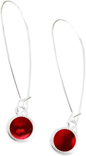 Miniatura 13 de Bottled Up Designs Aretes Colgantes Largos Hechos a Mano, Plata Esterlina, Ecológicos, Botellas Vintage Recicladas, Fabricados en Estados Unidos
