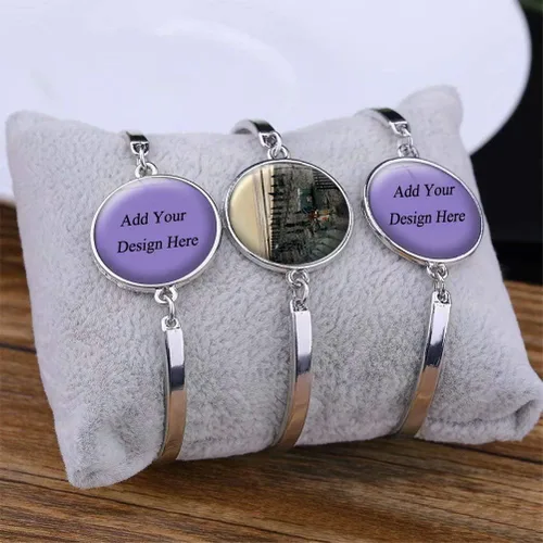 Miniatura 2 de NA" Cabourg France Promenade Marcel Proust - Pulsera de cristal para mujer, pulsera ajustable de metal plateado, recuerdos de viaje, regalos