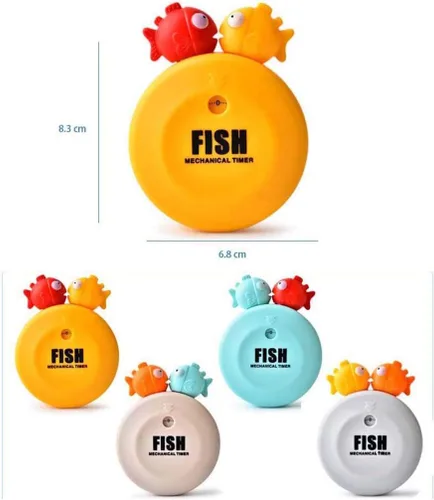 Miniatura 2 de Temporizadores de maquinaria Bobofish de dibujos animados de 60 minutos mecánico para cocina, reloj con alarma fuerte, contadores de alarma manual