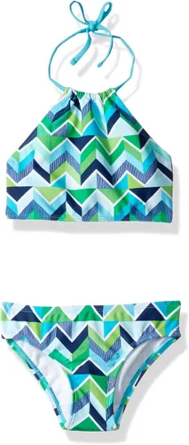 Miniatura 20 de Kanu Surf Mahina bikini halter de 2 piezas para niñas, traje de baño para playa mahina azul