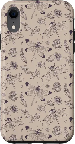 Miniatura 25 de Vintage Dragonfly Tan Sand Beige Wildflower Floral Flower Case for iPhone 16